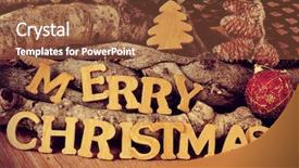  Presentation with wooden english letters alphabet - Theme consisting of forming the sentence merry christmas background and a  colored foreground
