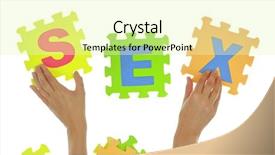  Presentation with sex - Beautiful presentation theme featuring multicolored sidewalk tile texture the texture of artificial stone pavers of different colors backdrop and a light gray colored foreground