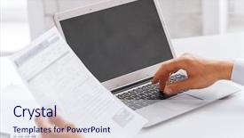  Presentation with education - Beautiful slide set featuring forms filling - business office school and education backdrop and a sky blue colored foreground