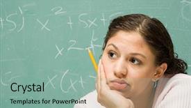  Presentation with racing - Amazing slide deck having formula 1 racing - portrait of a female student backdrop and a seafoam green colored foreground