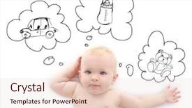  Presentation with baby formula - Slide deck enhanced with formula car - cute baby dreaming of toys background and a lemonade colored foreground