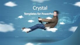  Presentation with driving - Beautiful PPT layouts featuring formula car - funny racedriver young man driving backdrop and a teal colored foreground