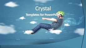  Presentation with driving - Beautiful PPT layouts featuring formula car - funny racedriver young man driving backdrop and a teal colored foreground