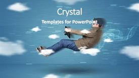  Presentation with driving - Cool new presentation with formula car - funny racedriver young man driving backdrop and a teal colored foreground