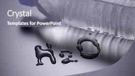  Presentation with water - Beautiful theme featuring formula of the water h2o backdrop and a  colored foreground