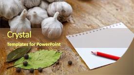  Presentation with recipe - Colorful slide deck enhanced with formulas medicas - blank for recipe or note backdrop and a tawny brown colored foreground