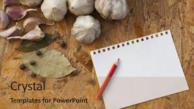  Presentation with recipe - Slide set enhanced with formulas medicas - blank for recipe or note background and a coral colored foreground