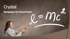  Presentation with wall paint - PPT layouts having formulation - young attractive businesswoman with paint background and a tawny brown colored foreground