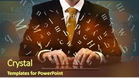  Presentation with man in suit guitar - Audience pleasing slides consisting of formulation - young man in suit backdrop and a tawny brown colored foreground