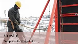  Presentation with concrete construction - Audience pleasing presentation theme consisting of formwork installation for concrete backdrop and a coral colored foreground