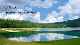  Presentation with black f - Cool new theme with forrest - cloudscape on black lake backdrop and a  colored foreground