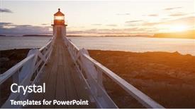  Presentation with maine - Presentation design consisting of forrest - marshall point lighthouse located background and a tawny brown colored foreground