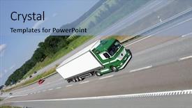  Presentation with green logistics - Amazing presentation theme having forrest and fields in background backdrop and a  colored foreground