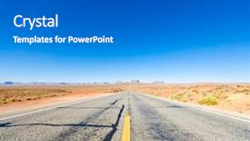  Presentation with forrest - Theme with forrest gump - road to the monument valley background and a gray colored foreground