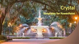  Presentation with savannah - Amazing PPT layouts having forsyth park savannah georgia usa backdrop and a tawny brown colored foreground