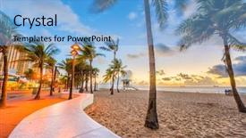  Presentation with orlando florida usa downtown city - PPT theme enhanced with fort - ft lauderdale beach florida usa background and a light blue colored foreground