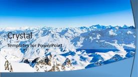  Presentation with winter landscape winter tree - Slide deck consisting of fort and famous matterhorn dent background and a light blue colored foreground