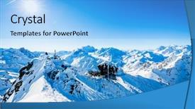  Presentation with dens in dent - Beautiful presentation theme featuring fort and famous matterhorn dent backdrop and a light blue colored foreground