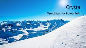  Presentation with dens in dent - Beautiful theme featuring fort and famous matterhorn dent backdrop and a cyan colored foreground