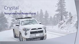  Presentation with suv - Colorful slide set enhanced with fort-collins-co-usa-april backdrop and a sky blue colored foreground