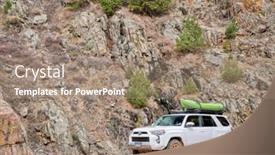  Presentation with suv - Cool new PPT theme with fort-collins-co-usa-april backdrop and a coral colored foreground