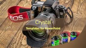  Presentation with old film - Colorful presentation design enhanced with fort-collins-co-usa-august backdrop and a tawny brown colored foreground