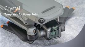  Presentation with camera drone - PPT layouts enhanced with fort-collins-co-usa-december background and a gray colored foreground