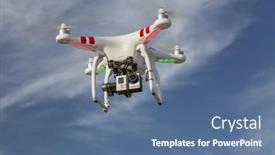  Presentation with quadcopter - Slides consisting of fort-collins-co-usa-july background and a ocean colored foreground