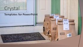  Presentation with online food order - Slide set consisting of fort-collins-co-usa-march background and a light blue colored foreground