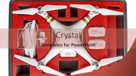  Presentation with quadcopter - Colorful PPT theme enhanced with fort-collins-co-usa-march backdrop and a red colored foreground