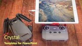  Presentation with ipad - Presentation design consisting of fort-collins-co-usa-november background and a tawny brown colored foreground