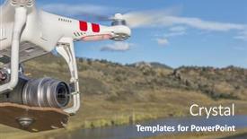  Presentation with quadcopter - Presentation theme enhanced with fort-collins-co-usa-september background and a  colored foreground