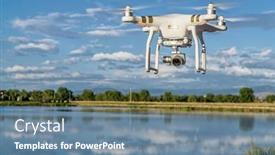  Presentation with quadcopter - PPT theme with fort-collins-co-usa-september background and a seafoam green colored foreground