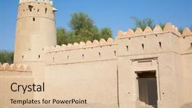  Presentation with oasis - Cool new slides with fort in al ain oasis backdrop and a  colored foreground