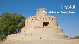  Presentation with oasis - Cool new presentation theme with fort in al ain oasis backdrop and a  colored foreground