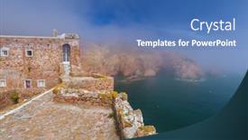  Presentation with fort - Slides featuring fort-in-berlenga-island-portugal background and a teal colored foreground