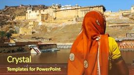  Presentation with india fort - Audience pleasing slides consisting of fort in jaipur rajasthan india backdrop and a tawny brown colored foreground