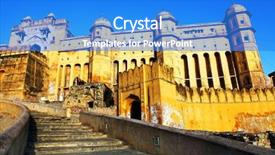  Presentation with india government - Cool new PPT layouts with fort in jaipur rajasthan india backdrop and a cobalt blue colored foreground