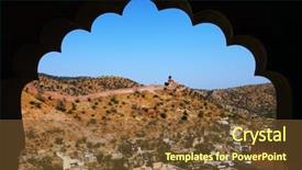  Presentation with india fort - Presentation having fort in jaipur rajasthan india background and a tawny brown colored foreground