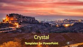  Presentation with india fort - Amazing theme having fort in twilight jodhpur rajasthan backdrop and a tawny brown colored foreground