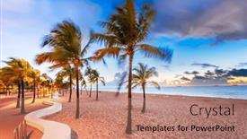  Presentation with florida beach - Slide deck consisting of fort-lauderdale-beach-florida-usa and a coral colored foreground