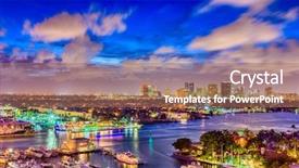  Presentation with florida - PPT theme consisting of fort lauderdale florida usa cityscape background and a coral colored foreground