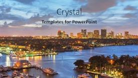  Presentation with florida - Presentation theme consisting of fort-lauderdale-florida-usa-skyline background and a light blue colored foreground