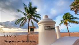  Presentation with florida beach - Theme featuring fort-lauderdale-florida-usa background and a coral colored foreground