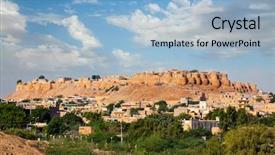  Presentation with india fort - Amazing PPT layouts having fort local name is sonar backdrop and a light blue colored foreground