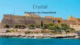  Presentation with malta - Theme with fort-manoel-in-manoel-island background and a light blue colored foreground