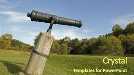  Presentation with fort - Amazing slide set having french indian war - fort necessity cannon backdrop and a tawny brown colored foreground