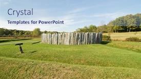  Presentation with fort - Presentation design consisting of fort necessity background and a light blue colored foreground