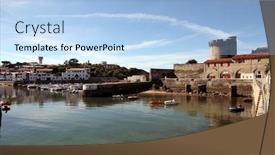  Presentation with puerto rico spanish fort - PPT layouts enhanced with fort of socoa pays basque background and a light blue colored foreground