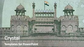  Presentation with fort - Beautiful presentation featuring fort on 500 indian rupee backdrop and a gray colored foreground